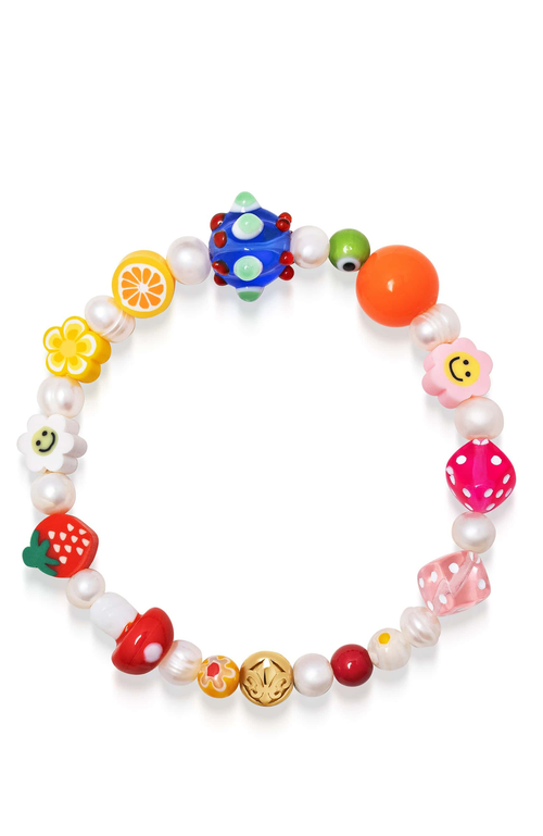 Nialaya Berry Pearl Bracelet