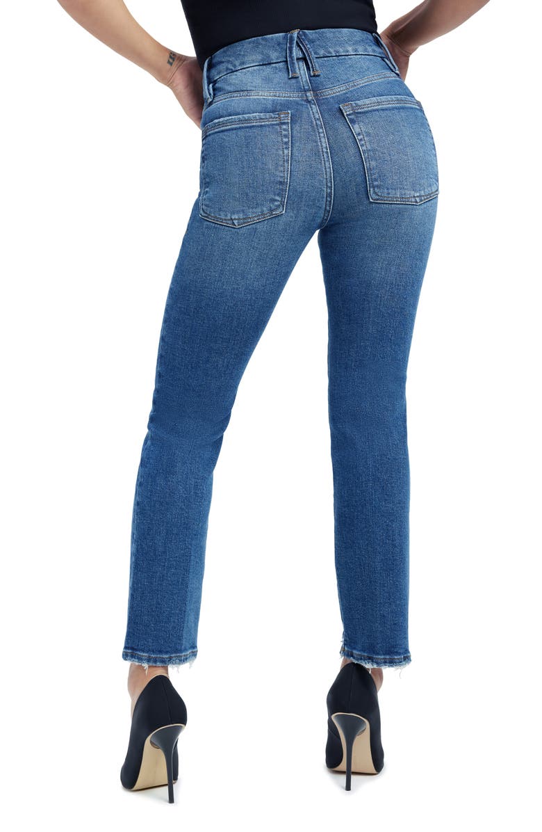 Good American Good Petite Straight Leg Jeans, Alternate, color, 