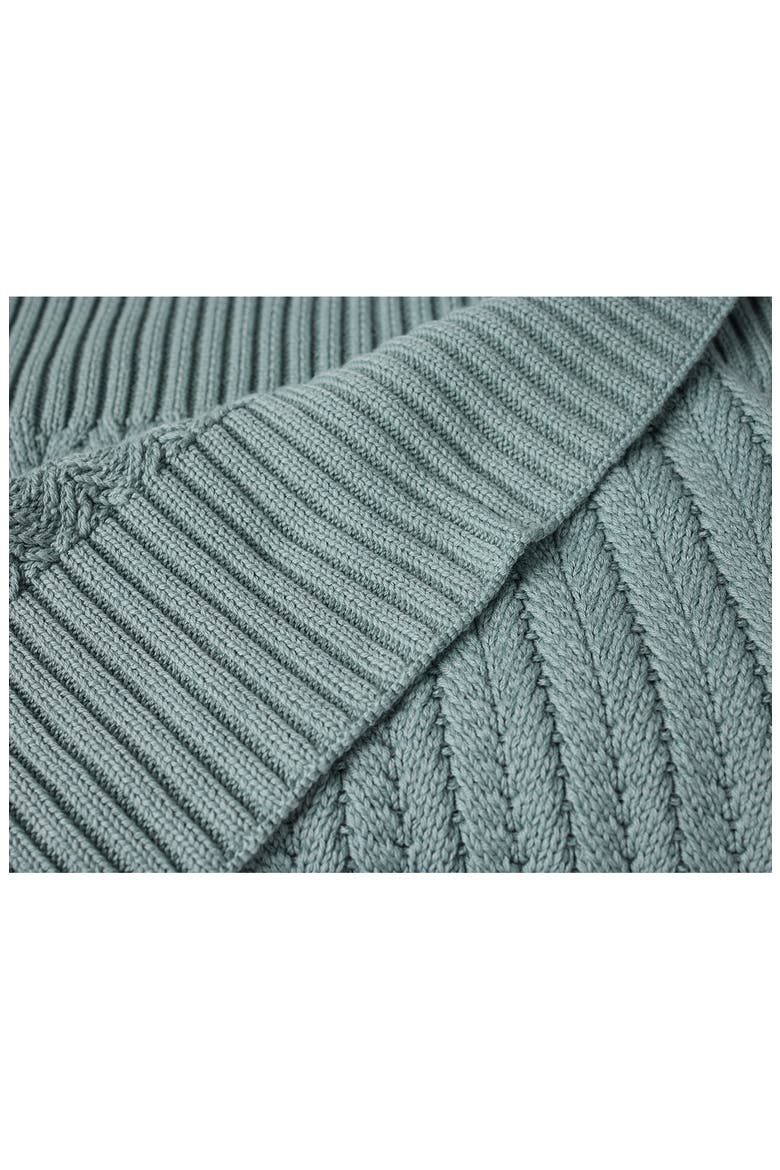 Casa Loma Organic Knit Throw Blanket, Alternate, color, LAGOON