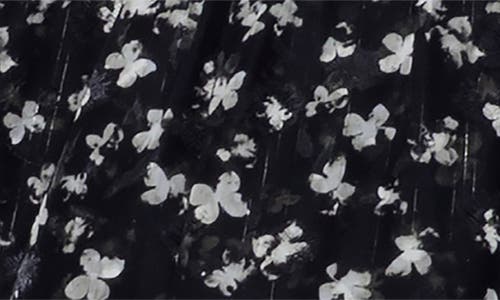 Melloday Butterfly Print Bubble Sleeve Minidress In Black