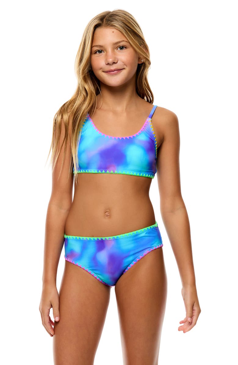 Beach Lingo Kids' Muse Whipstitch Two-Piece Swimsuit, Alternate, color, Blue