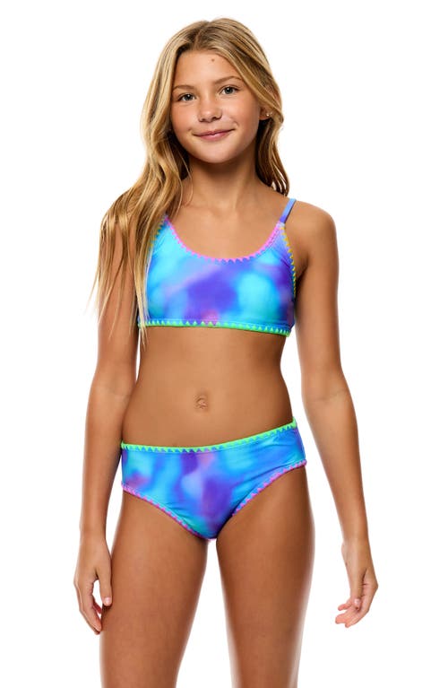 Beach Lingo Kids' Muse Whipstitch Two-piece Swimsuit In Brown