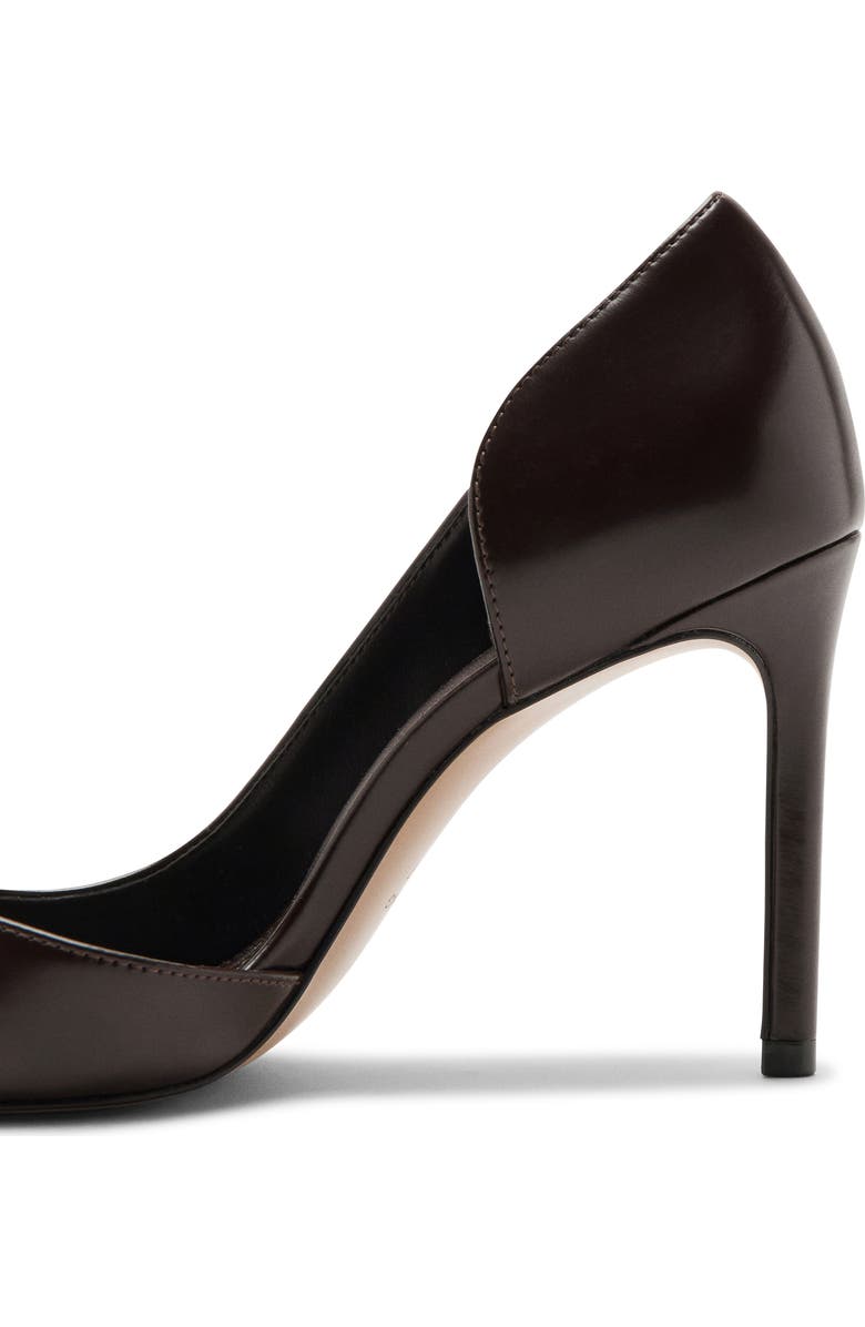 MANGO Half d'Orsay Pump, Alternate, color, Chocolate