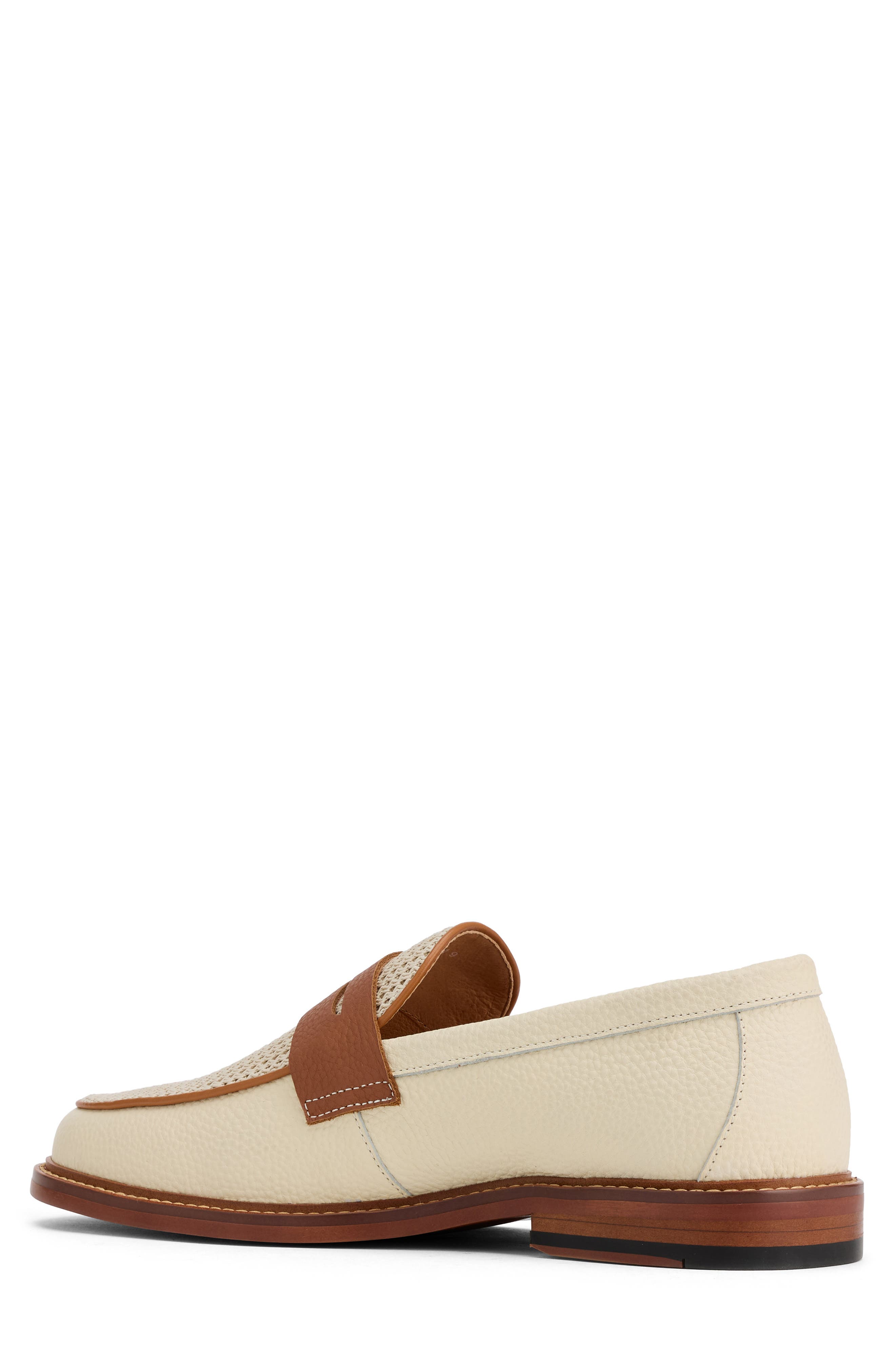 MARC NOLAN Calum Mesh Penny Loafer, Alternate, color, Cream