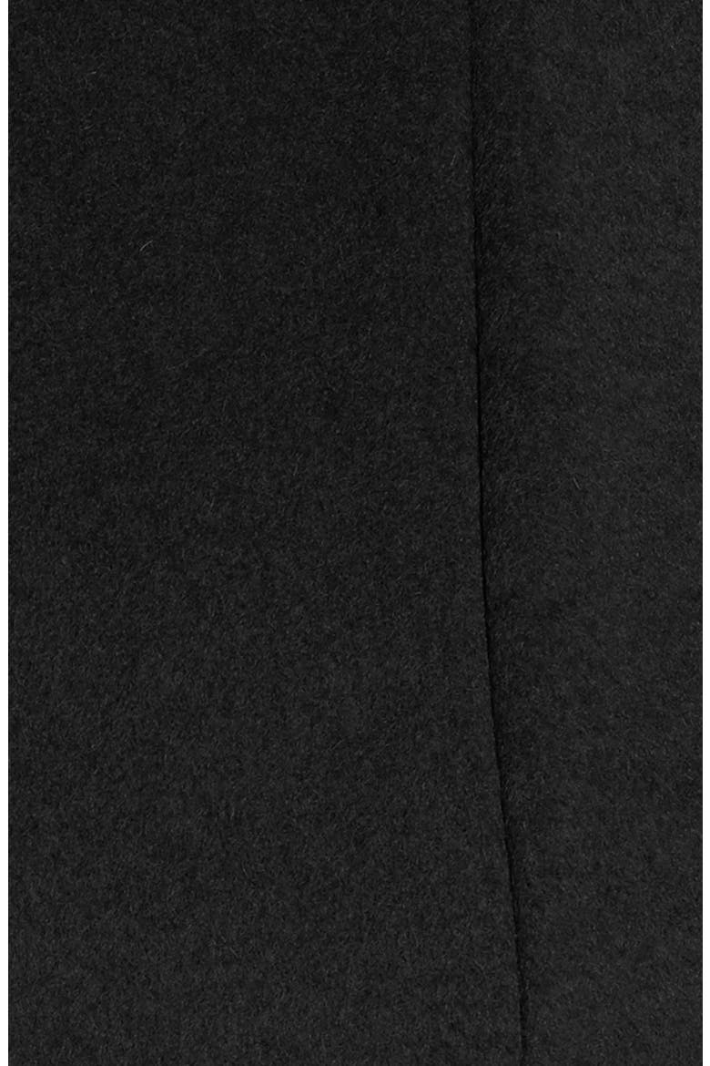 Luxe Wool Blend Belted Long A-Line Coat, Alternate, color, BLACK
