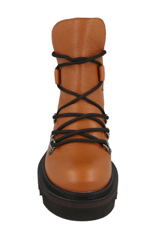 Ferragamo Elimo Lace-up Leather Boots In Brown