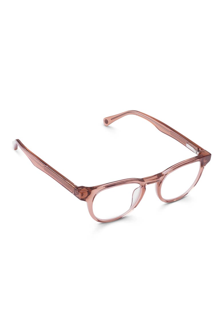 Clearly 46mm Round Reading Glasses, Alternate, color, ROSE CRYSTAL