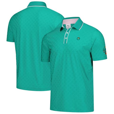 Men's Puma  Green Arnold Palmer Invitational Tipped Jacquard Polo