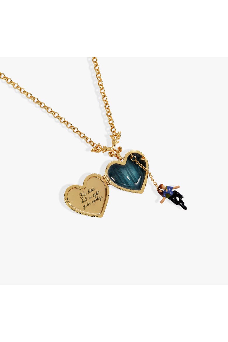 The Twilight Saga Spider Monkey Locket Necklace, Alternate, color, Gold