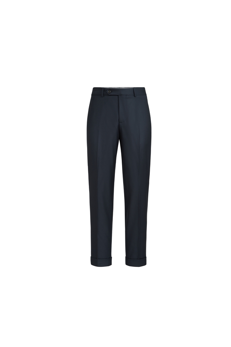 Virgin wool trousers, Alternate, color, Navy Blue