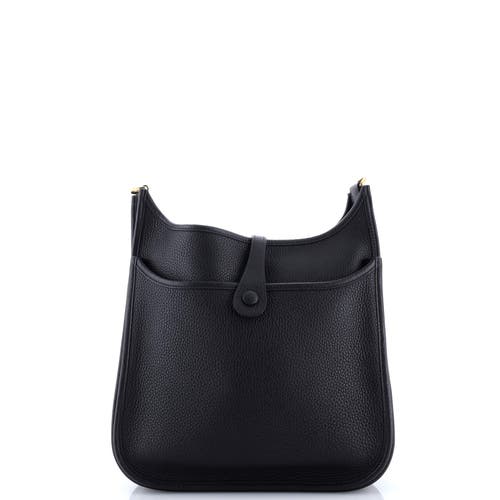 Pre-owned Hermes Hermes Evelyne Bag Gen Iii Clemence Pm In Black