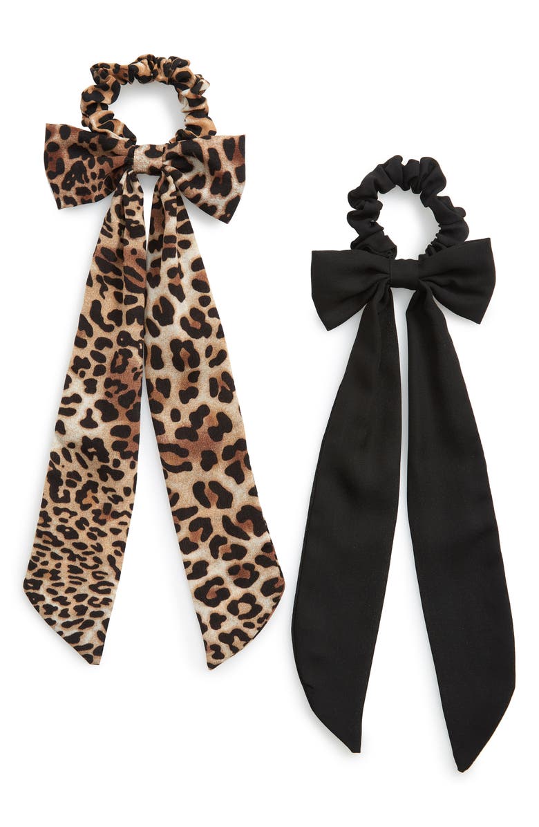 BP. Pack of 2 Bow Scarf Scrunchies, Main, color,