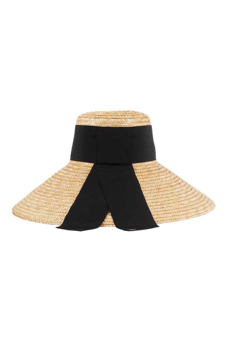 Mirabel UPF Straw Hat, Alternate, color, NATURAL/ BLACK