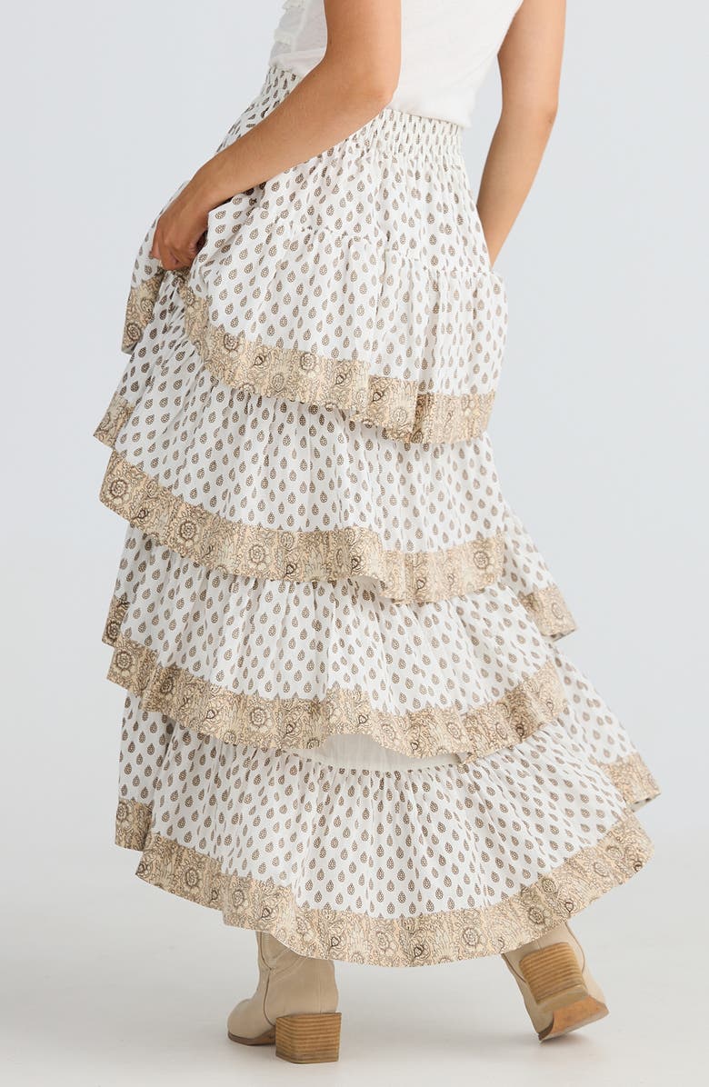 Talisman the Label Silvana Tiered Maxi Skirt, Alternate, color, Temple