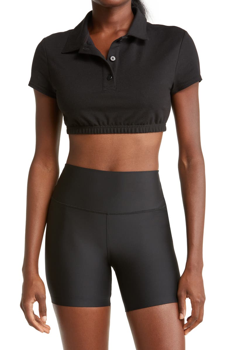 Alo Prestige Crop Polo Shirt, Main, color,