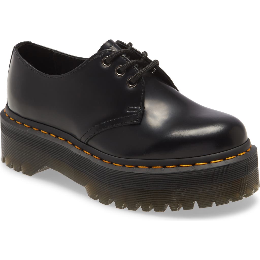 Dr. Martens Quad Platform Derby in Black at Nordstrom, Size 5Us