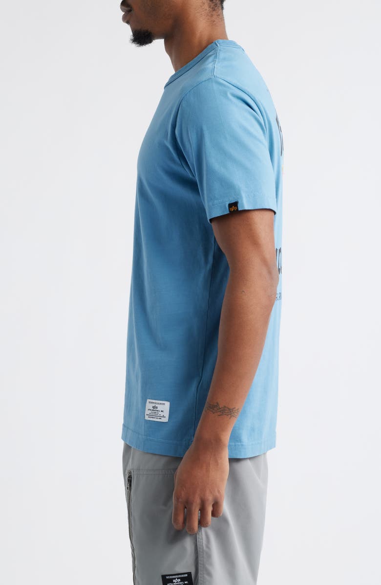 Alpha Industries Essential Cotton T-Shirt, Alternate, color, Elemental Blue