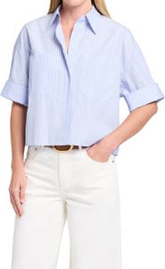 TWP My Newest Mistake Pinstripe Button-Up Shirt