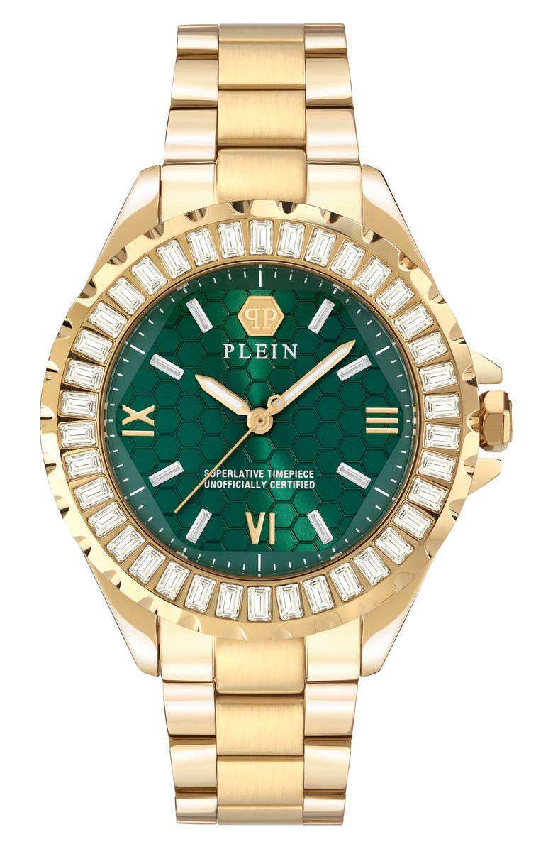 PHILIPP PLEIN Heaven Goldtone Bracelet Watch, 38mm, Main, color, Ip Yellow Gold