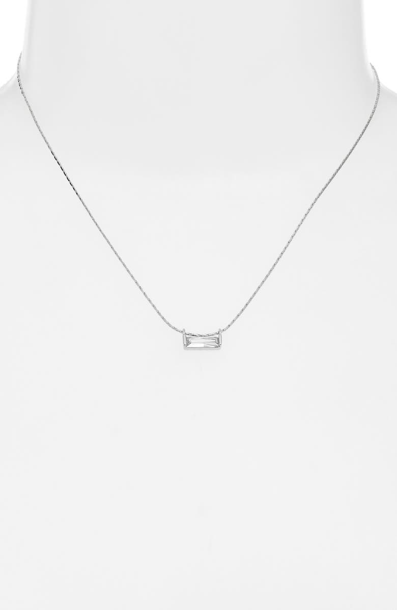 Nordstrom Cubic Zirconia Bar Necklace, Alternate, color,