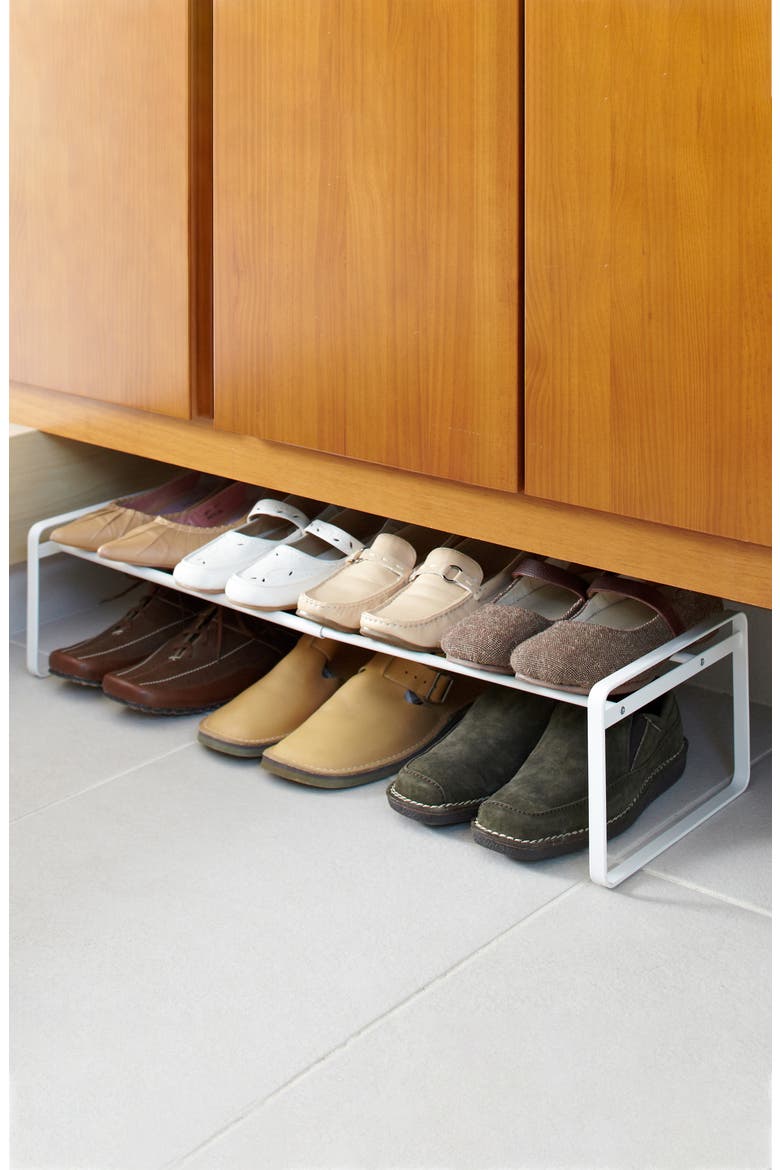 Stackable Expandable Steel Shoe Rack, Alternate, color, WHITE