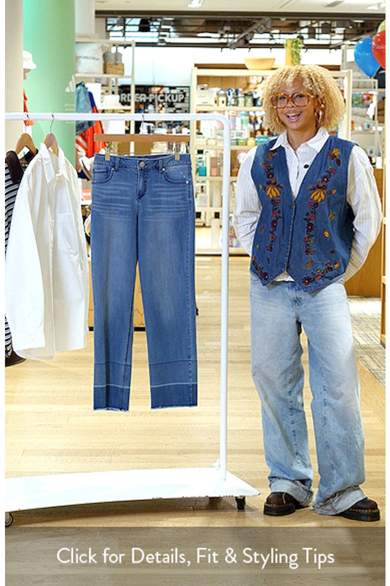 Tomboy Raw Hem Straight Leg Jeans video