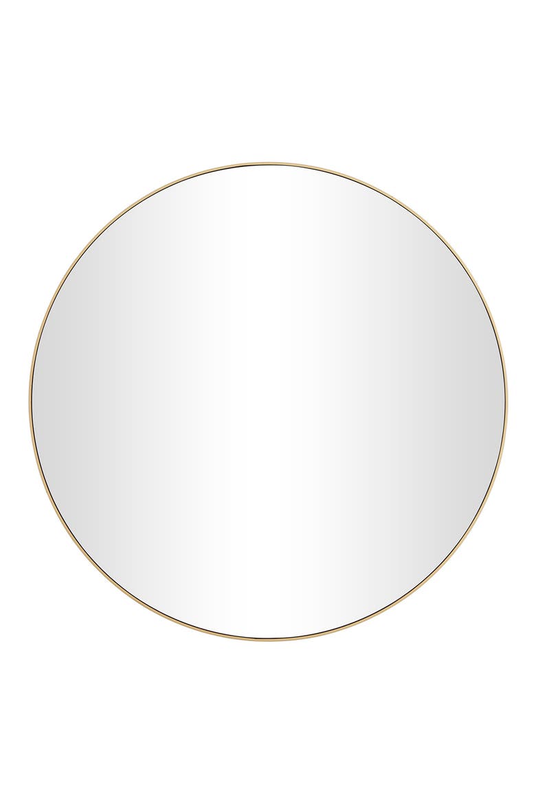 Gold Wood Wall Mirror with Thin Frame, Main, color, GOLD