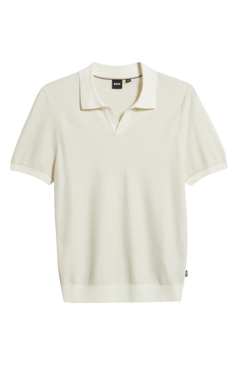 BOSS Jianluca Johnny Collar Polo, Alternate, color, White