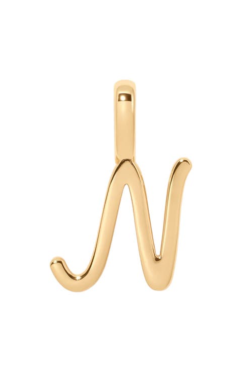 Script Initial Charm Gold Vermeil