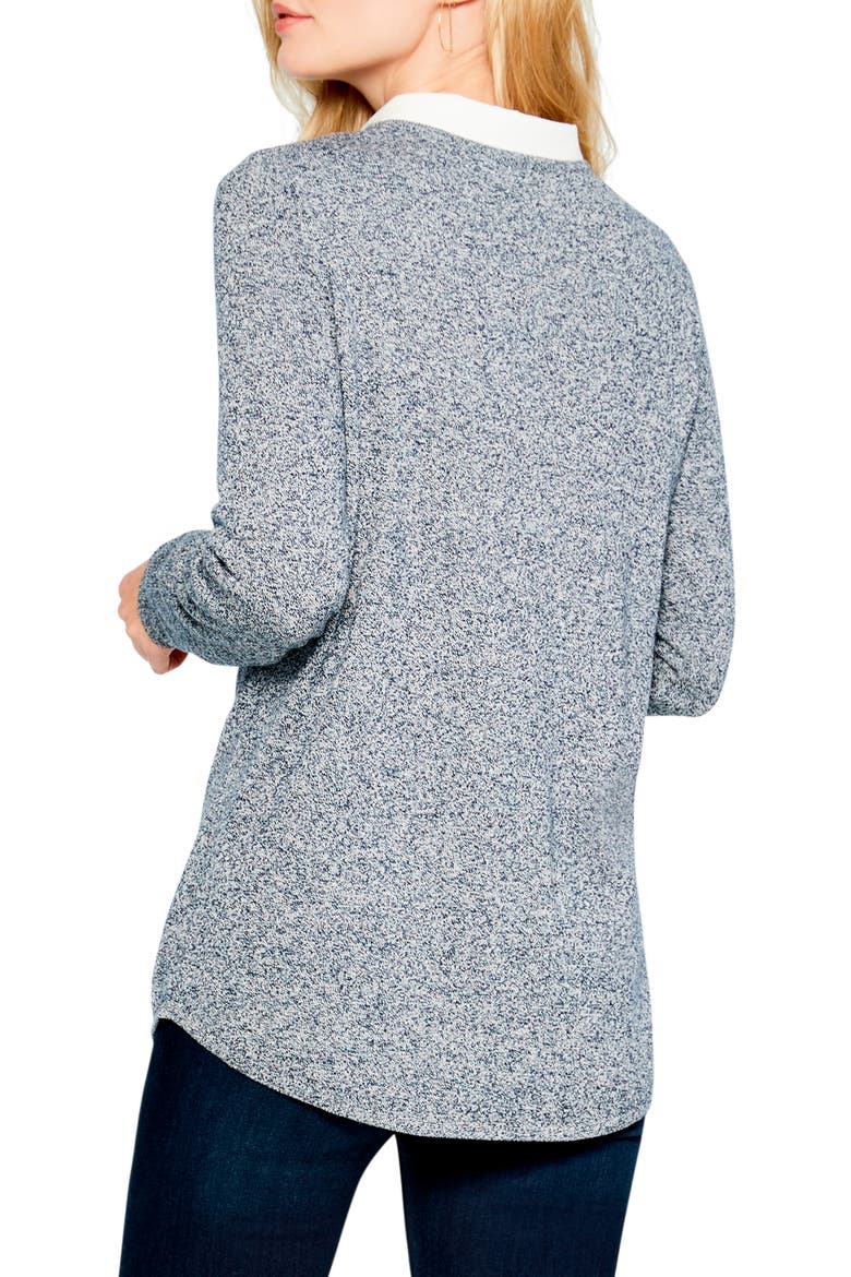 Vital V-Neck Sweater, Alternate, color, DARK INDIGO MIX