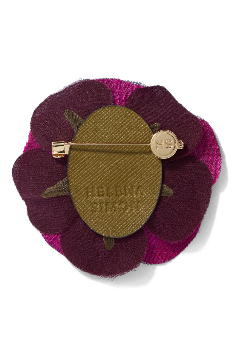 Helena Simon The Magenta Anemone Floral Brooch, Alternate, color, Magenta