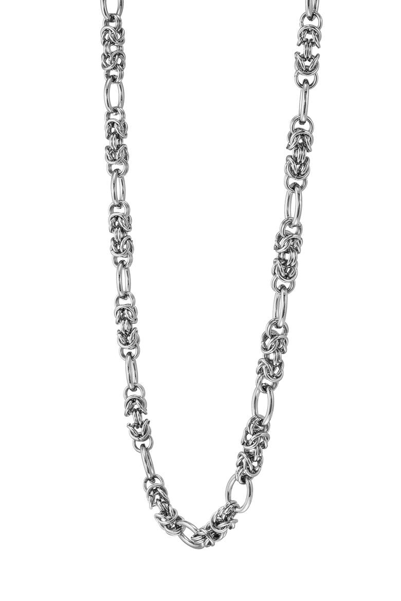Men's Byzantine Necklace, Alternate, color, SILVER