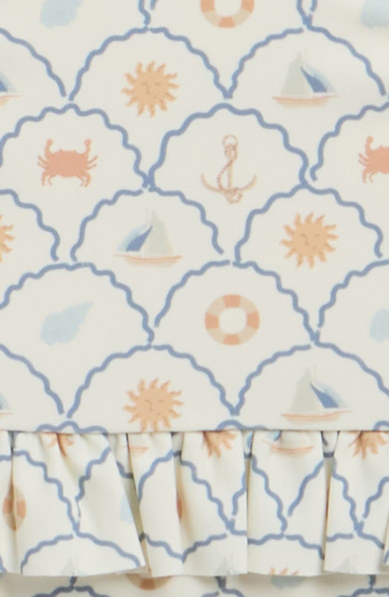 Rylee + Cru Skirted One-Piece Swimsuit, Alternate, color, Ivory