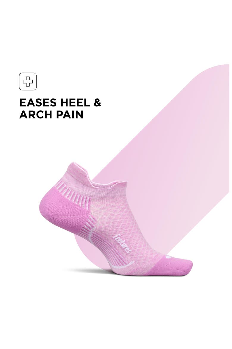 Plantar Fasciitis Relief Sock Light Cushion No Show Tab  Targeted Compression Sock, Alternate, color, Rose
