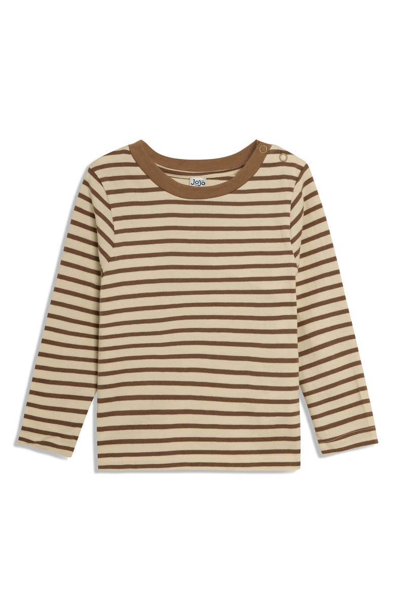 Stripe Long Sleeve Cotton T-Shirt & Corduroy Overalls Set