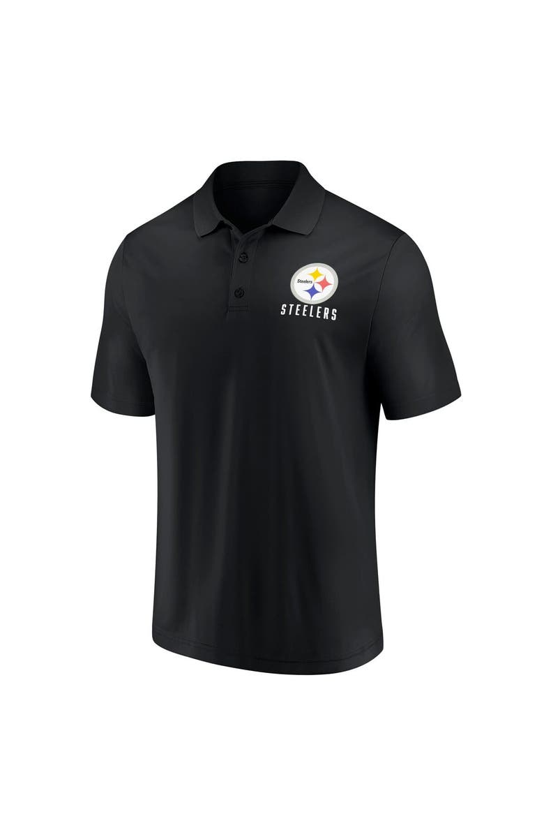 FANATICS Men's Fanatics Black Pittsburgh Steelers Lockup Polo, Alternate, color, Black