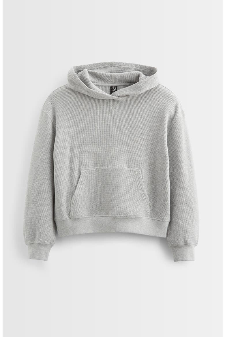 Kids' Thermal Knit Hoodie, Main, color, GREY HEATHER