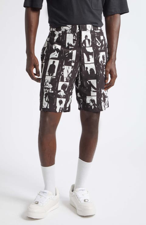 Photographic Negative Print Formal Bermuda Shorts