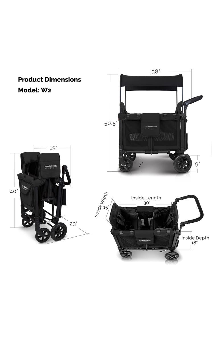 WonderFold W2 Multifunction 2-Passenger Twin Stroller Wagon, Alternate, color,