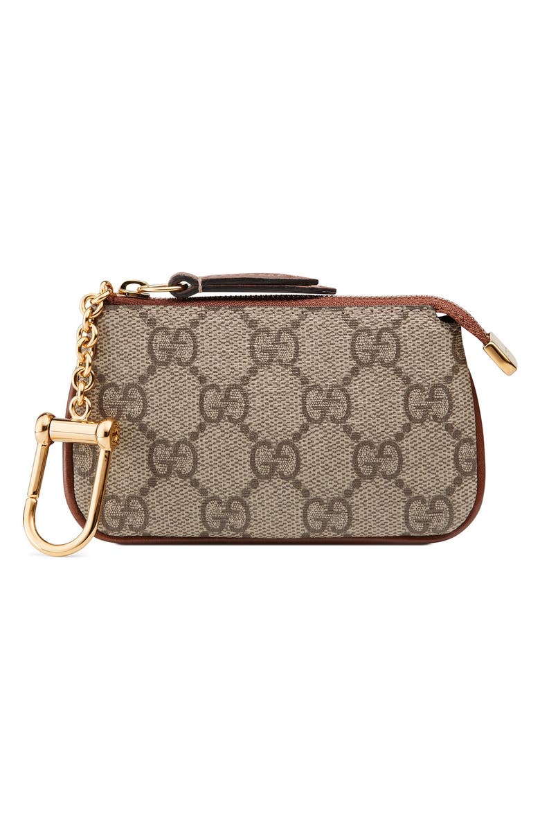 Gucci Linea GG Supreme Canvas Key Case Pouch, Main, color,