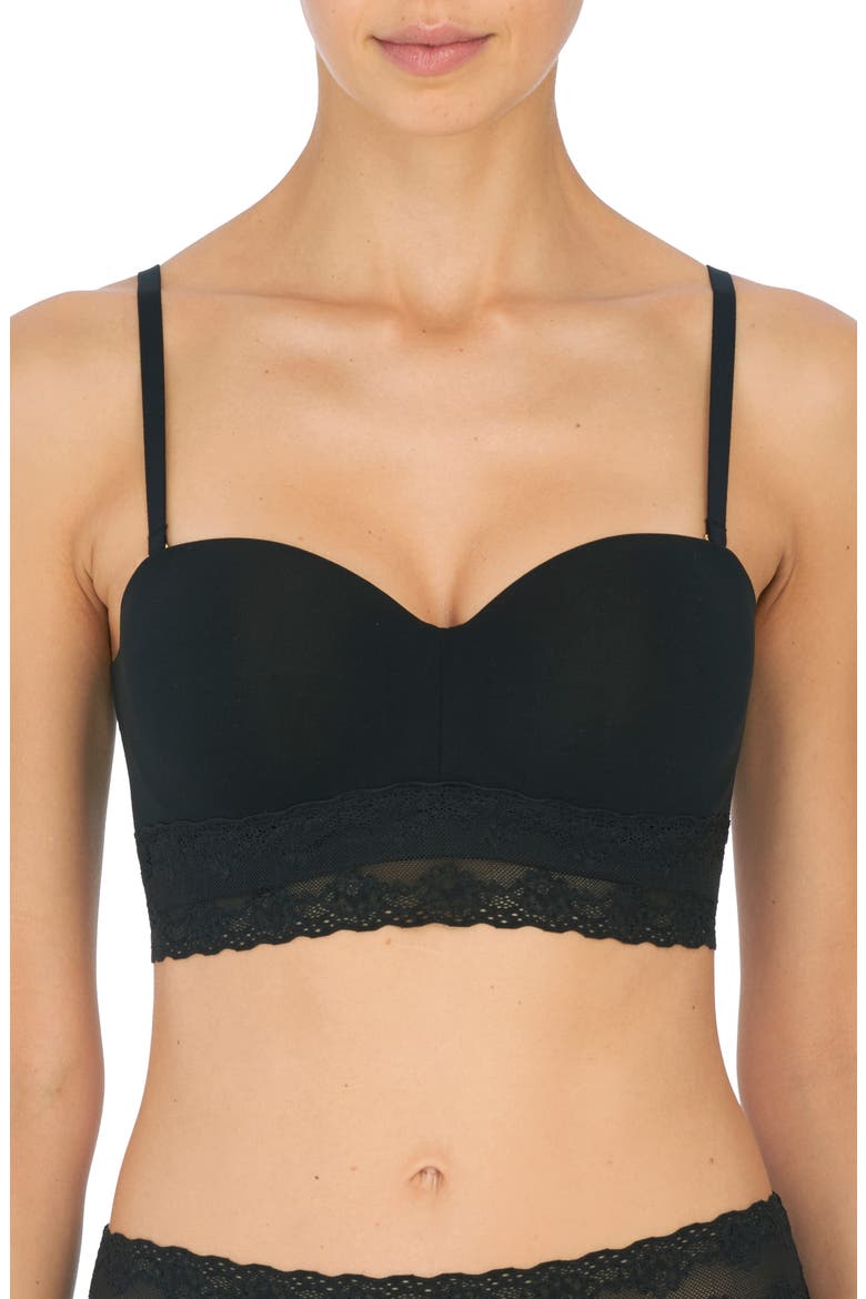 Bliss Perfection Strapless Underwire Bra, Alternate, color, BLACK