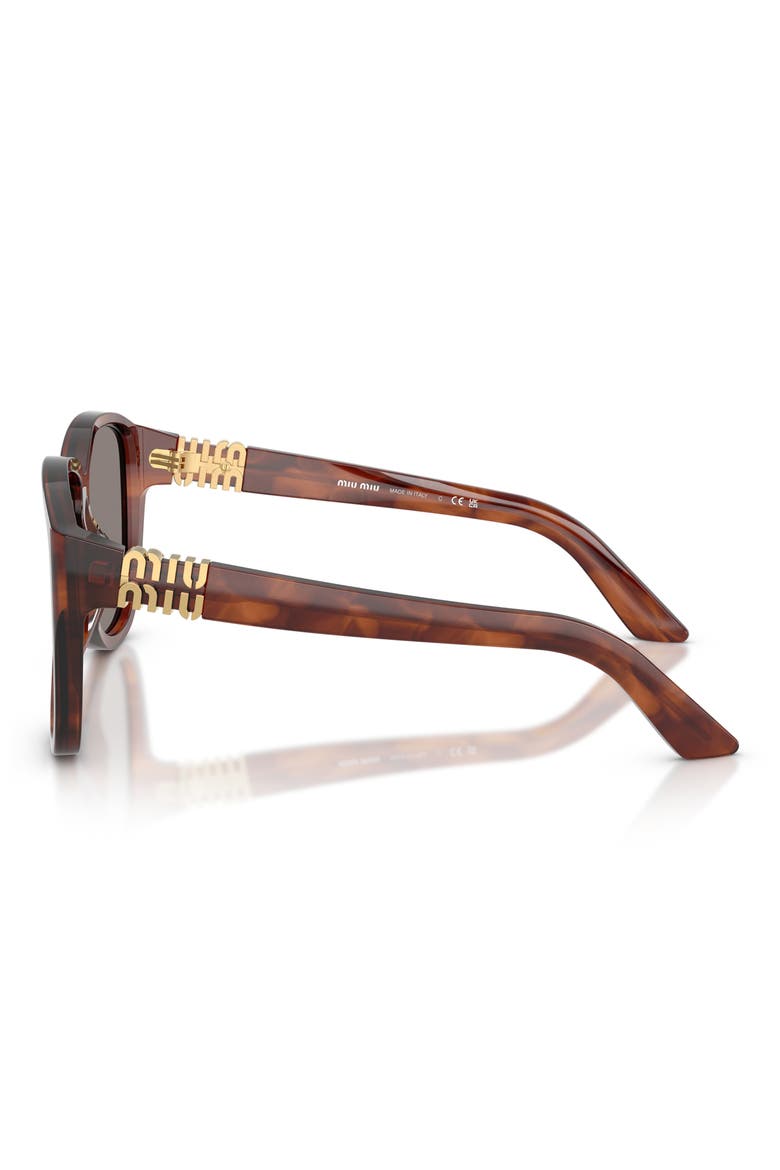 61mm Pilot Sunglasses, Alternate, color, STRIPED TOBACCO/ DARK GREY