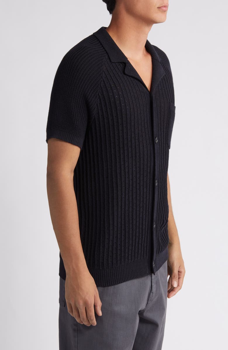 Treasure & Bond Mixed Stitch Short Sleeve Cardigan, Alternate, color, 