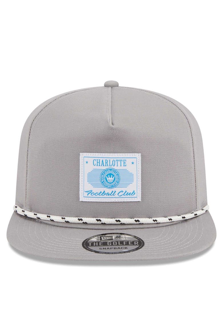 Men's New Era  Gray Charlotte FC Established Patch 9FORTY A-Frame Trucker Adjustable Hat, Alternate, color, Gray