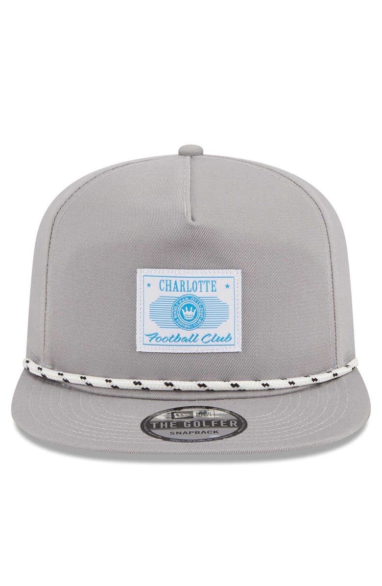 New Era Men's New Era  Gray Charlotte FC Established Patch 9FORTY A-Frame Trucker Adjustable Hat, Alternate, color, 