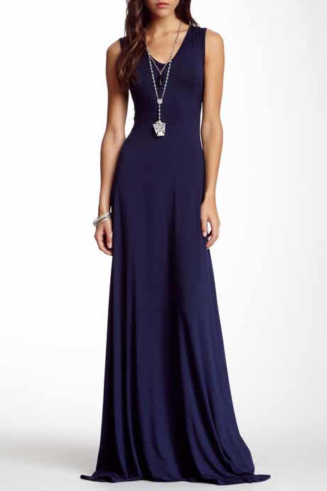 GO COUTURE V-Neck Sleeveless Maxi Dress