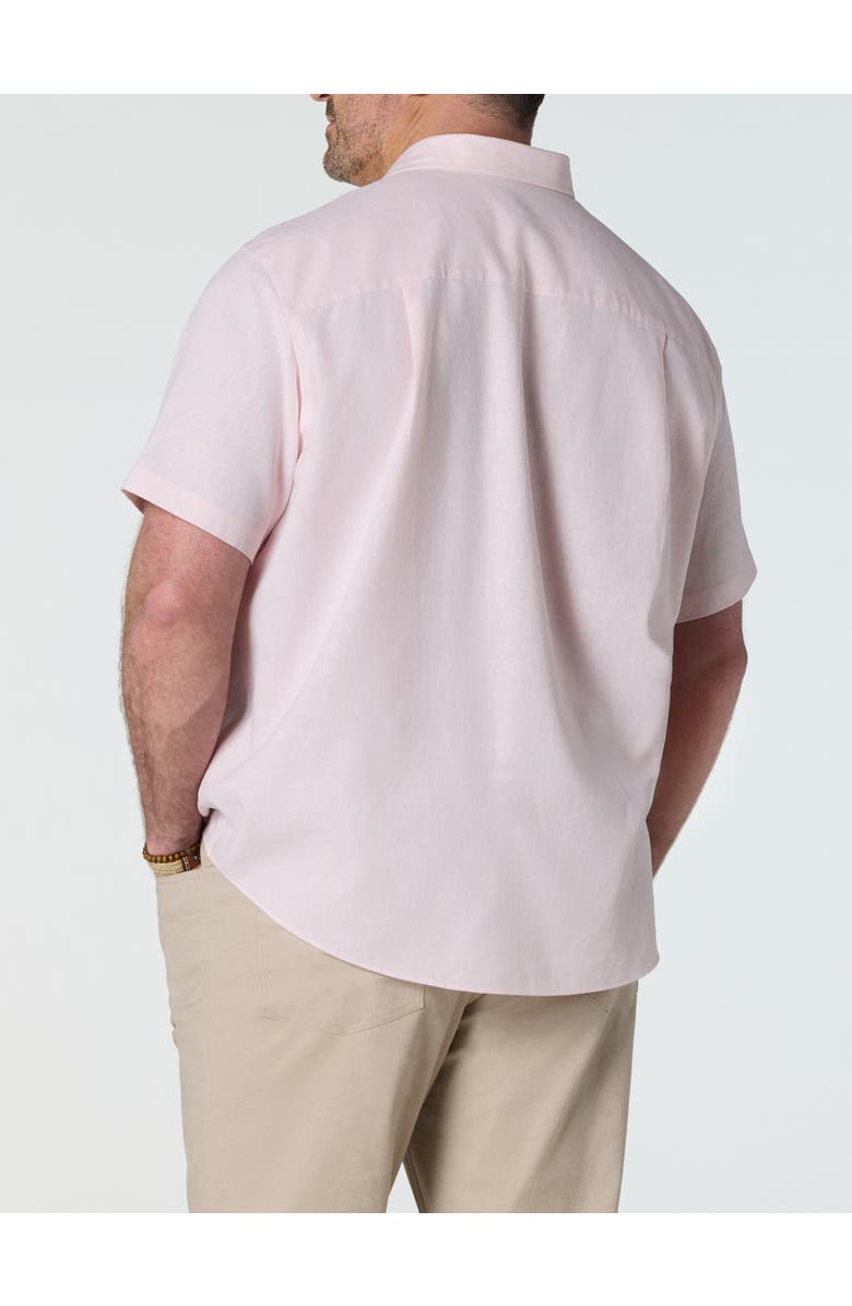 Oak Hill by DXL Big & Tall Linen-Blend Sport Shirt V2, Alternate, color, Pink