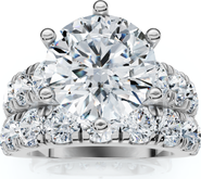 Bliss Diamond VS 6 Ct Diamond Engagement Wedding Ring Set in 10k Gold Lab Grown