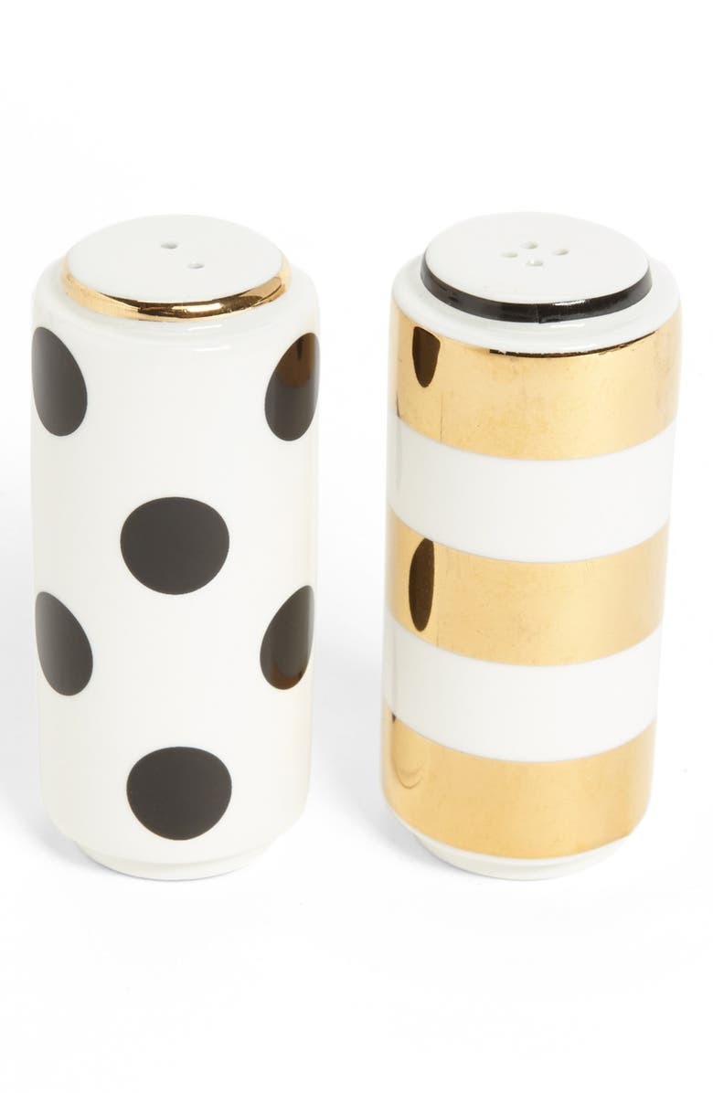 Kate Spade New York 'fairmount park - dot stripe' salt & pepper set, Main, color,