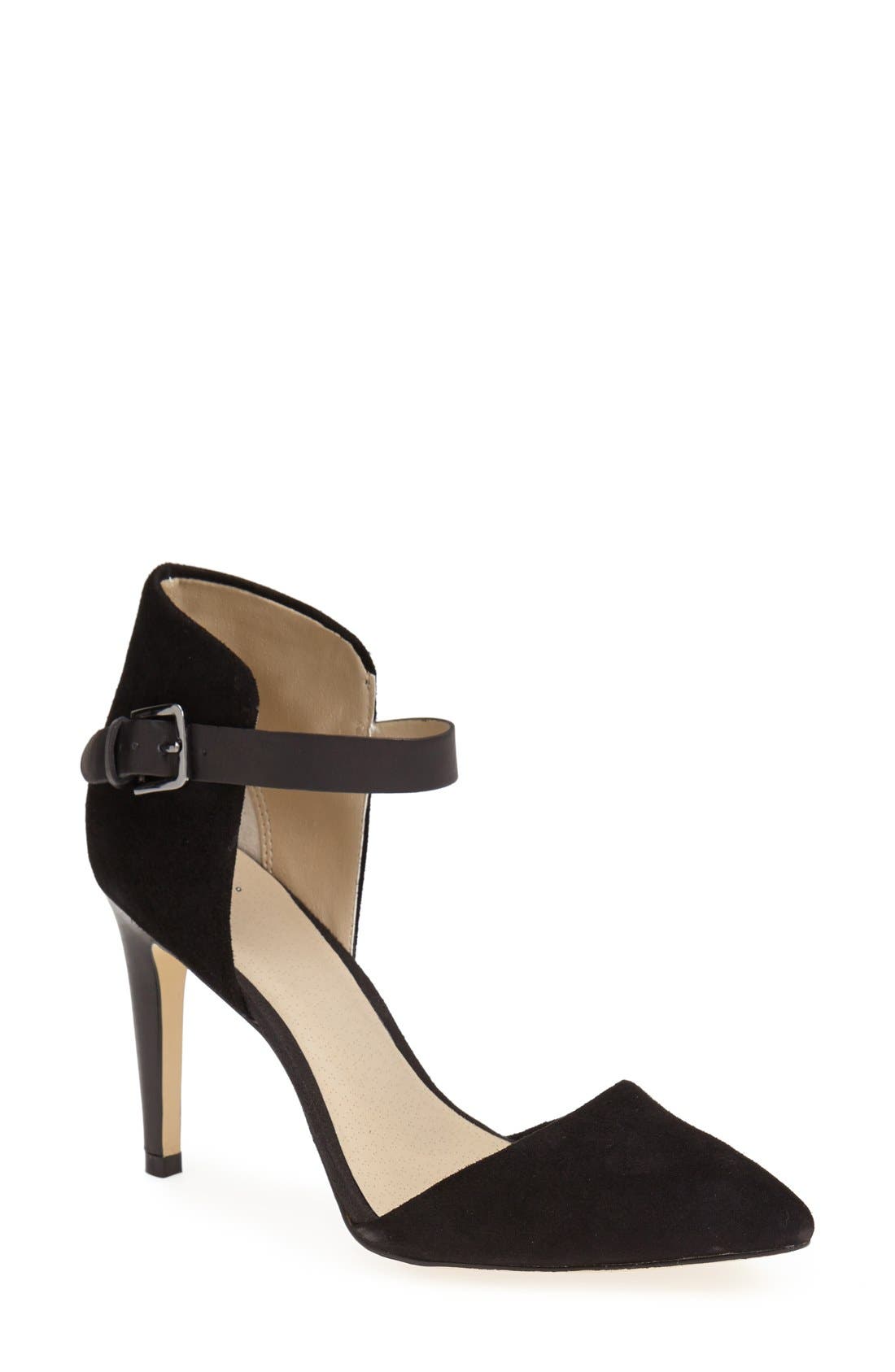 'Xenia' Pointy Toe Pump, Main, color, BLACK